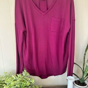 Merona Women's V-Neck Sweater in Fuchsia